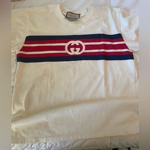 Gucci Interlocking G stripe print T-shirt